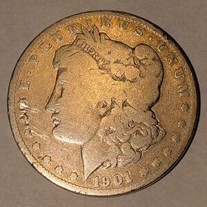 1901 Morgan Silver Dollar – Rare Collector's Coin with Iconic Liberty and Eagle